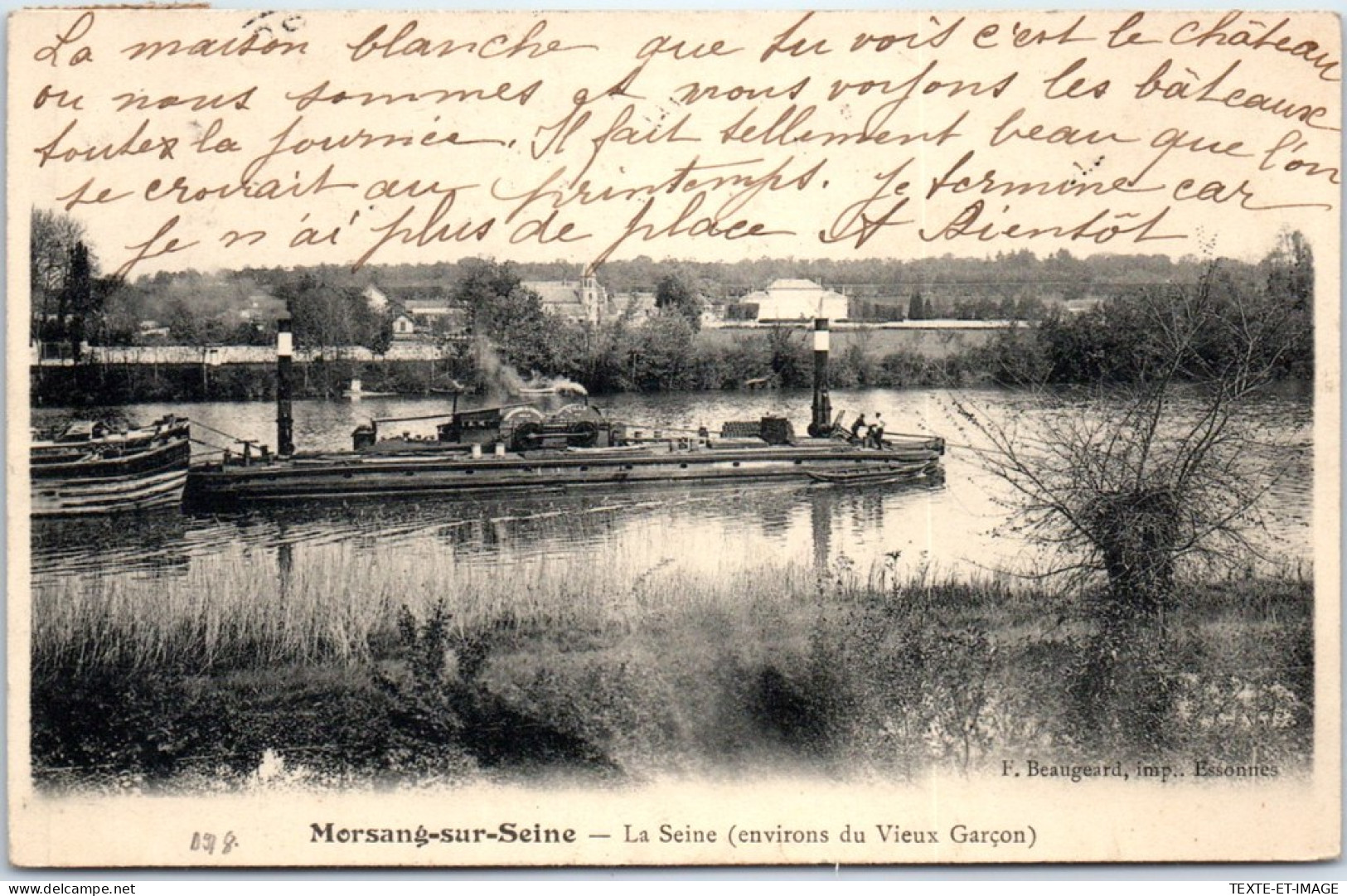 91 MORSANG SUR SEINE - La Seine Vers Vieux Garcon  - Morsang Sur Orge