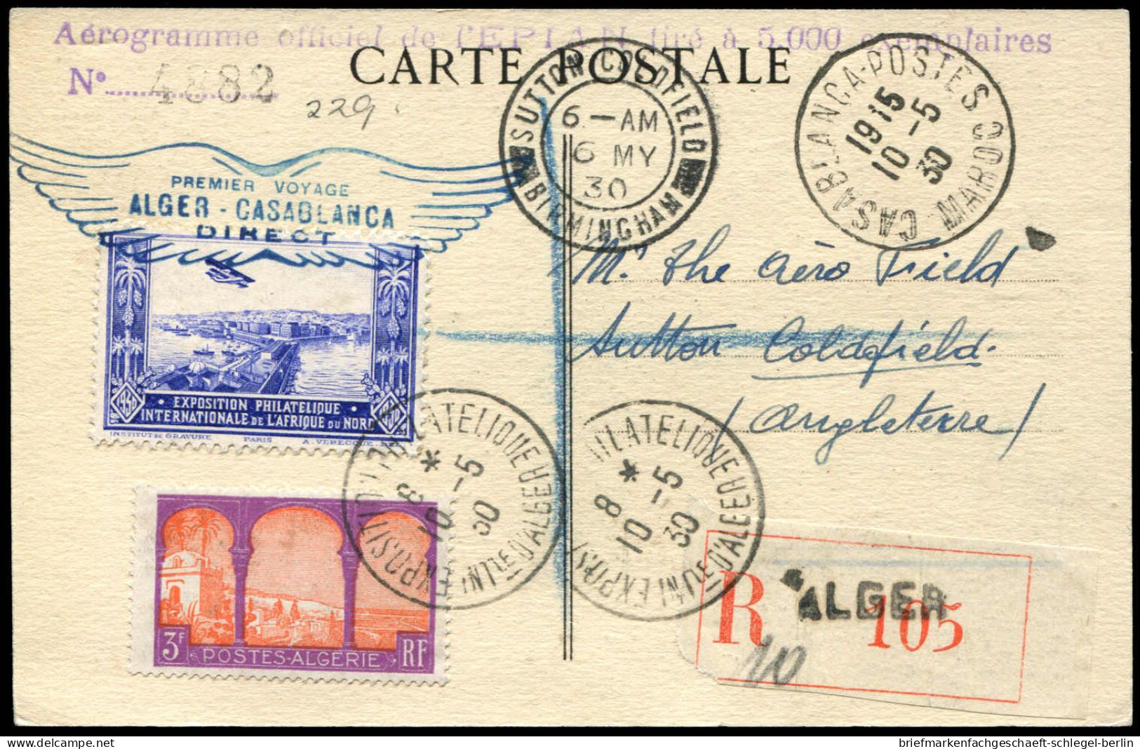 Algerien, 1930, Brief - Algerien (1962-...)