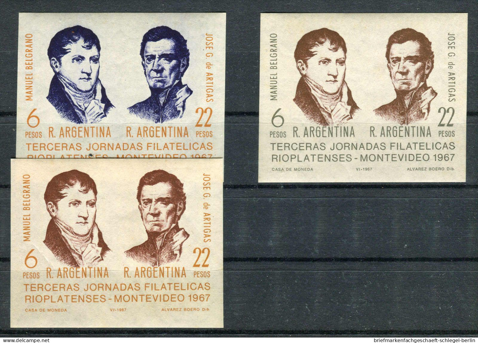 Argentinien, 1967, Bl. 18 Ess., Postfrisch - Other & Unclassified