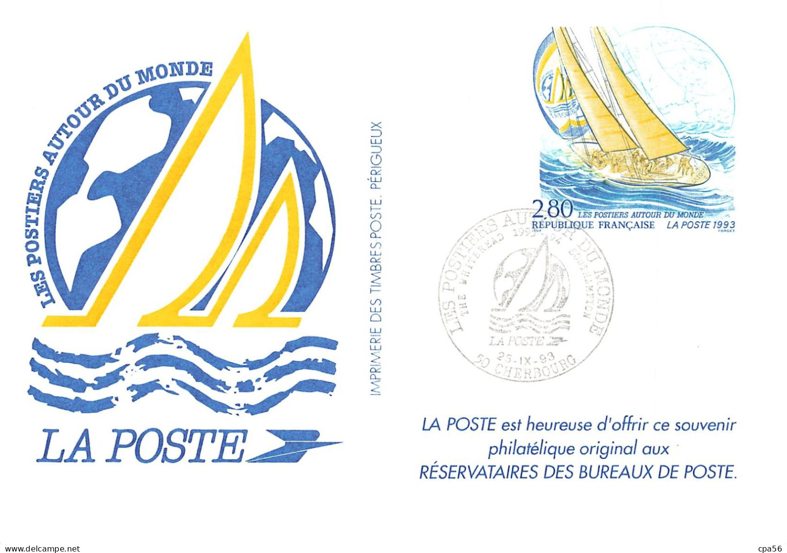 Sport Voile LA POSTE - Un Lot De 4 Cartes - Postal Services