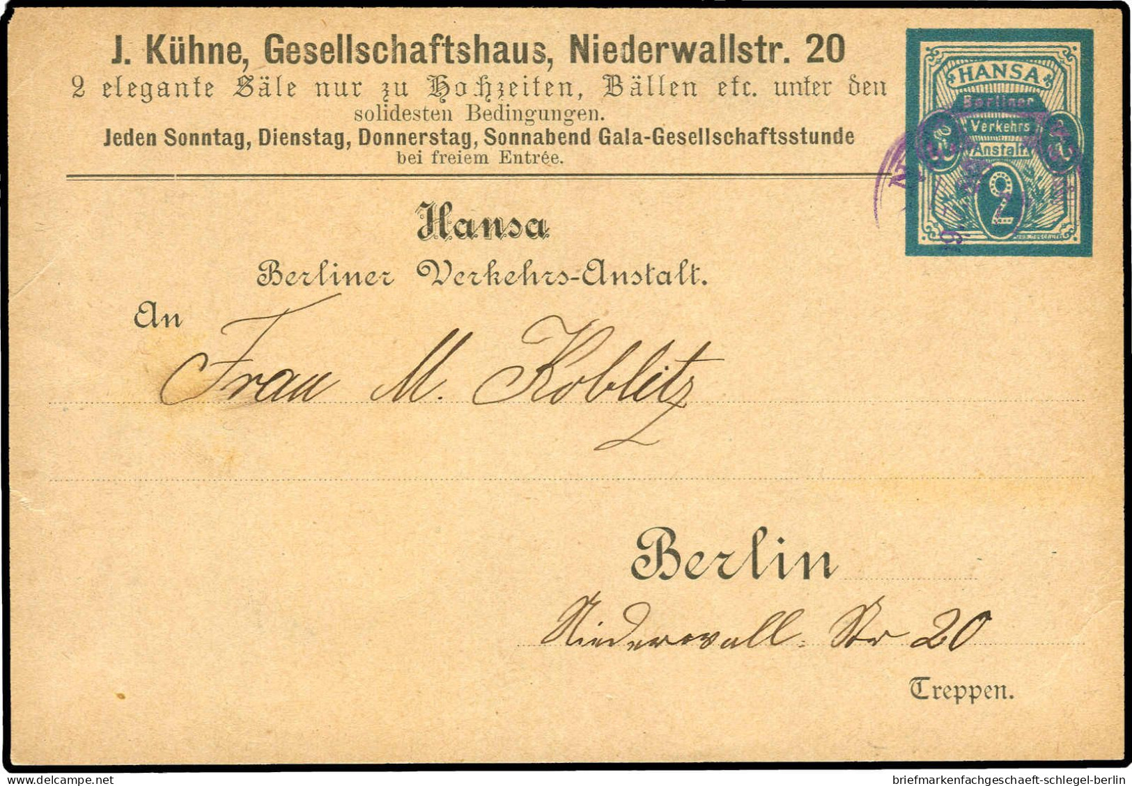 Deutsches Reich, 1886, Brief - Altri & Non Classificati