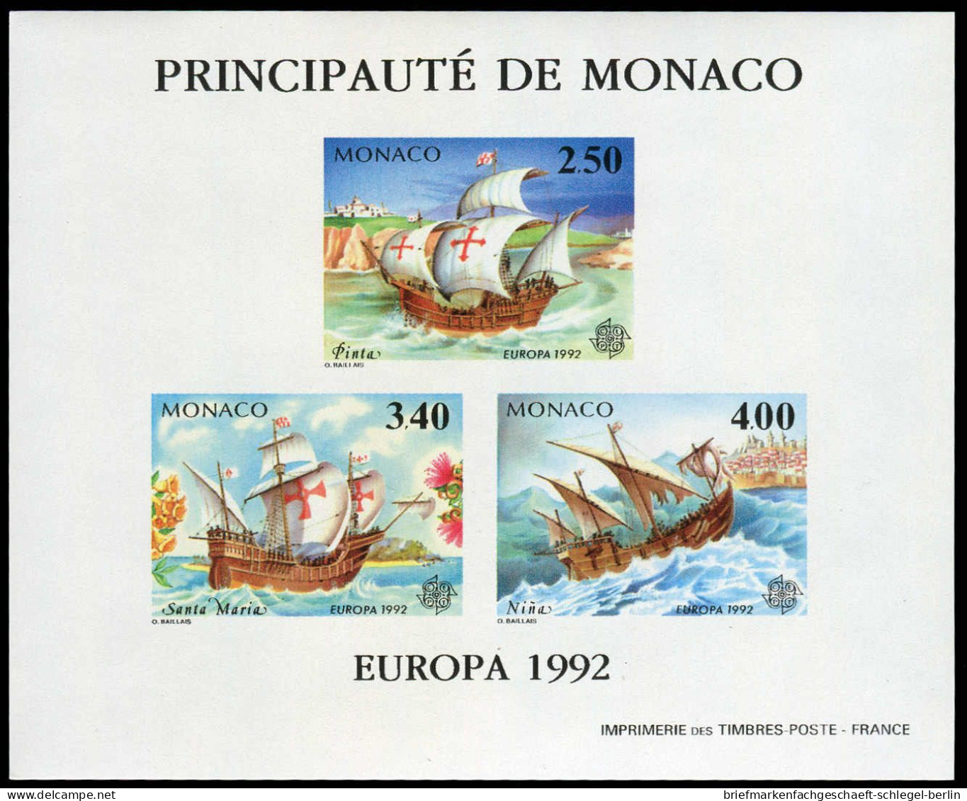 Monaco, 1992, 2070-72, Postfrisch - Altri & Non Classificati