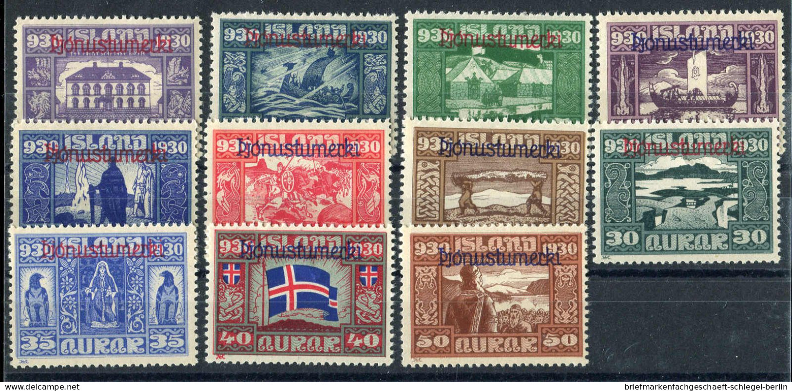 Island, 1930, D 44/58, Ungebraucht - Autres & Non Classés