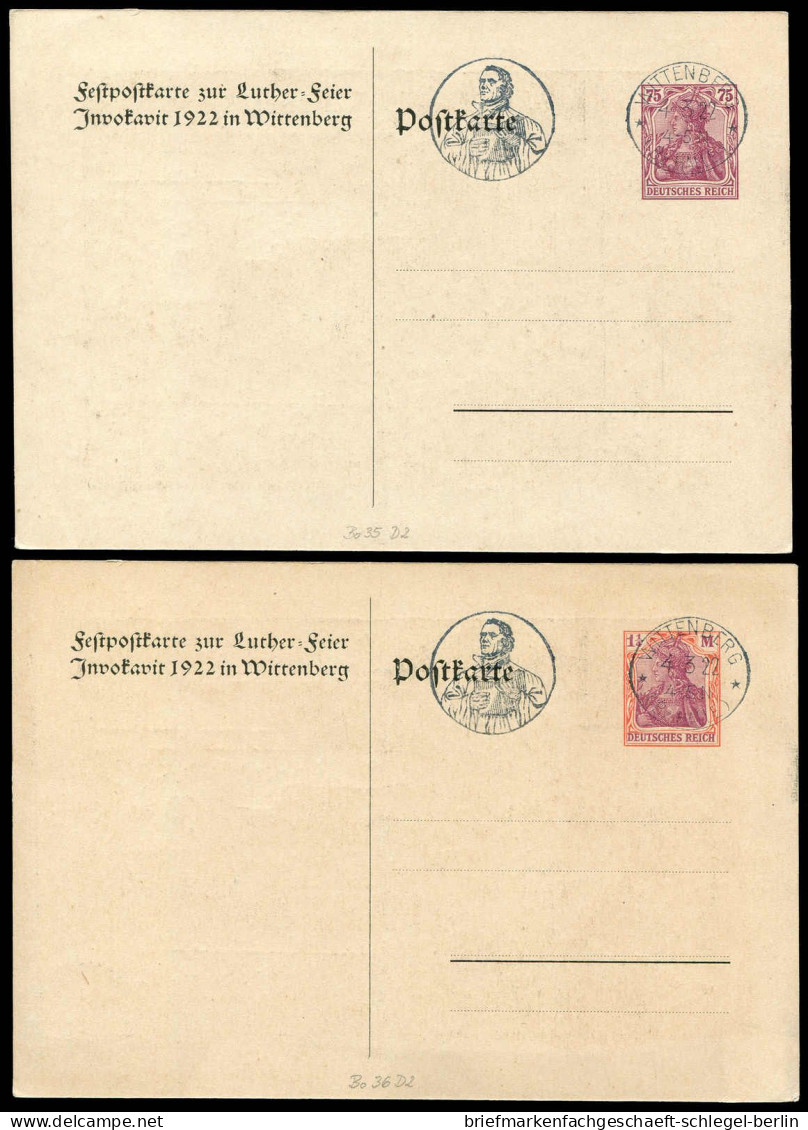 Deutsches Reich, 1922, PP 39 C2/01,PP 40 C2/01, Brief - Autres & Non Classés