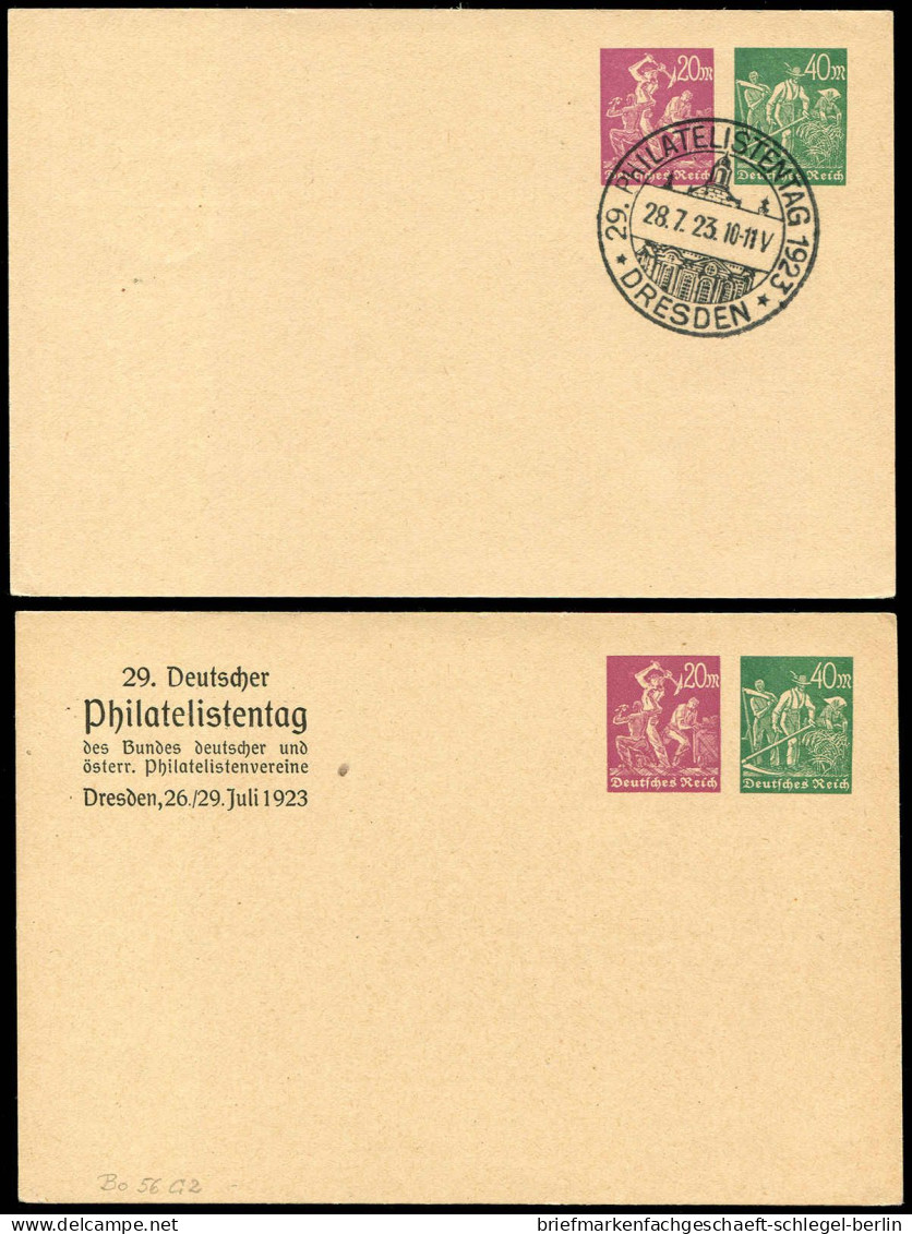 Deutsches Reich, 1923, PP 68 A1,C2, Brief - Otros & Sin Clasificación