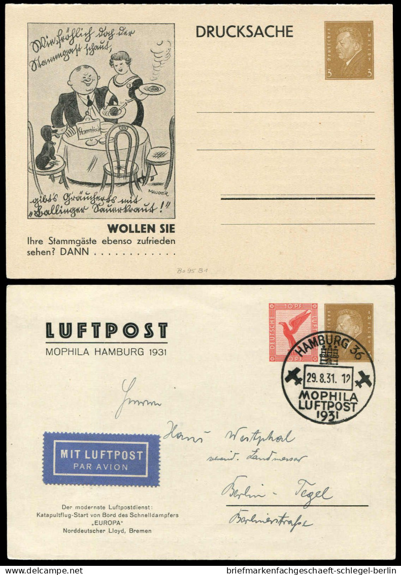 Deutsches Reich, 1929, PP 109 B2/05, Brief - Autres & Non Classés