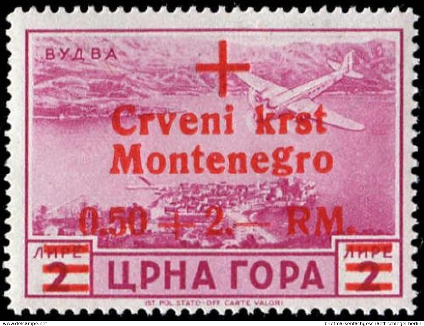 Deutsche Besetz.II.WK Montenegro, 1944, 29-35, Postfrisch - Occupation 1938-45