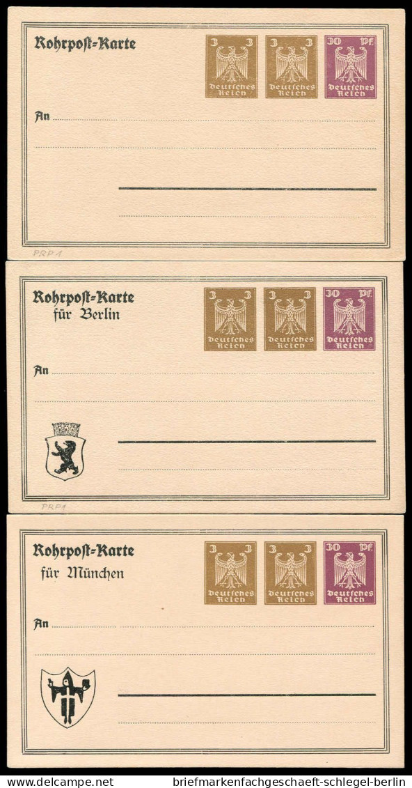 Deutsches Reich, 1925, PP 87 A1/01,02,03, Brief - Andere & Zonder Classificatie