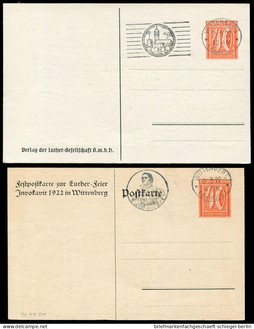 Deutsches Reich, 1922, PP 60, PP 61, Brief - Altri & Non Classificati
