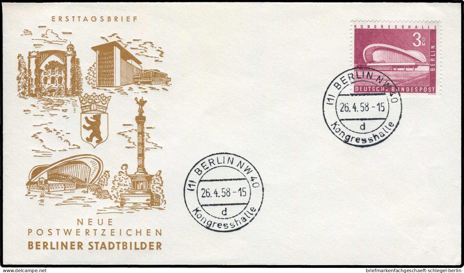 Berlin, 1958, 154, FDC - Other & Unclassified
