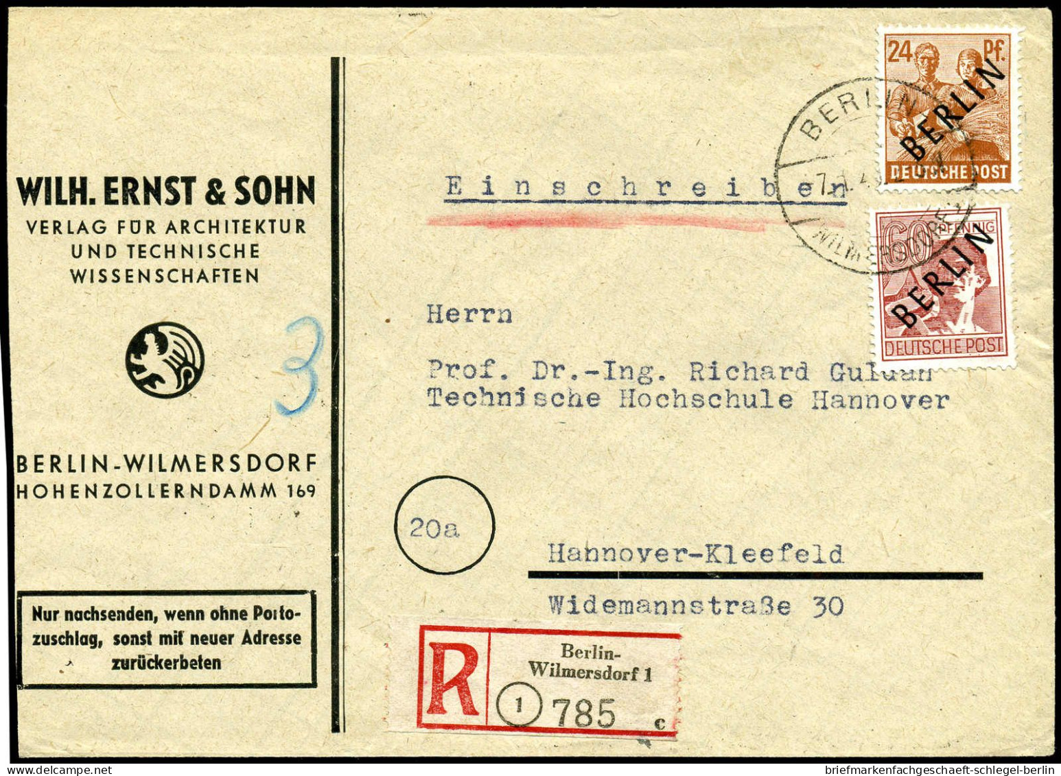Berlin, 1949, 9,14, Brief - Otros & Sin Clasificación