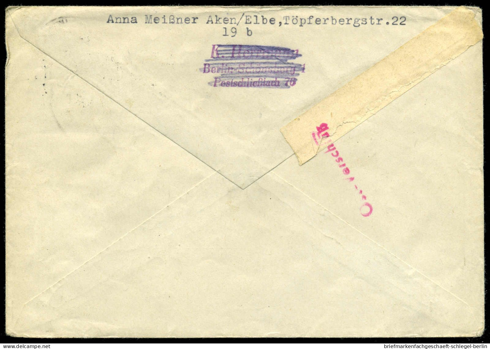 Berlin, 1951, Brief - Other & Unclassified