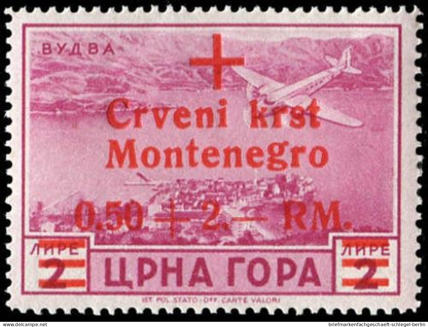 Deutsche Besetz.II.WK Montenegro, 1944, 29-35, Postfrisch - Occupation 1938-45