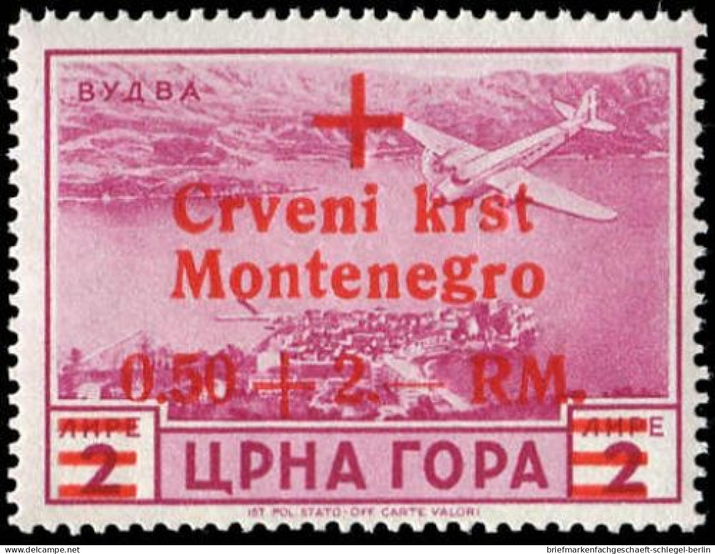 Deutsche Besetz.II.WK Montenegro, 1944, 29-35, Postfrisch - Bezetting 1938-45