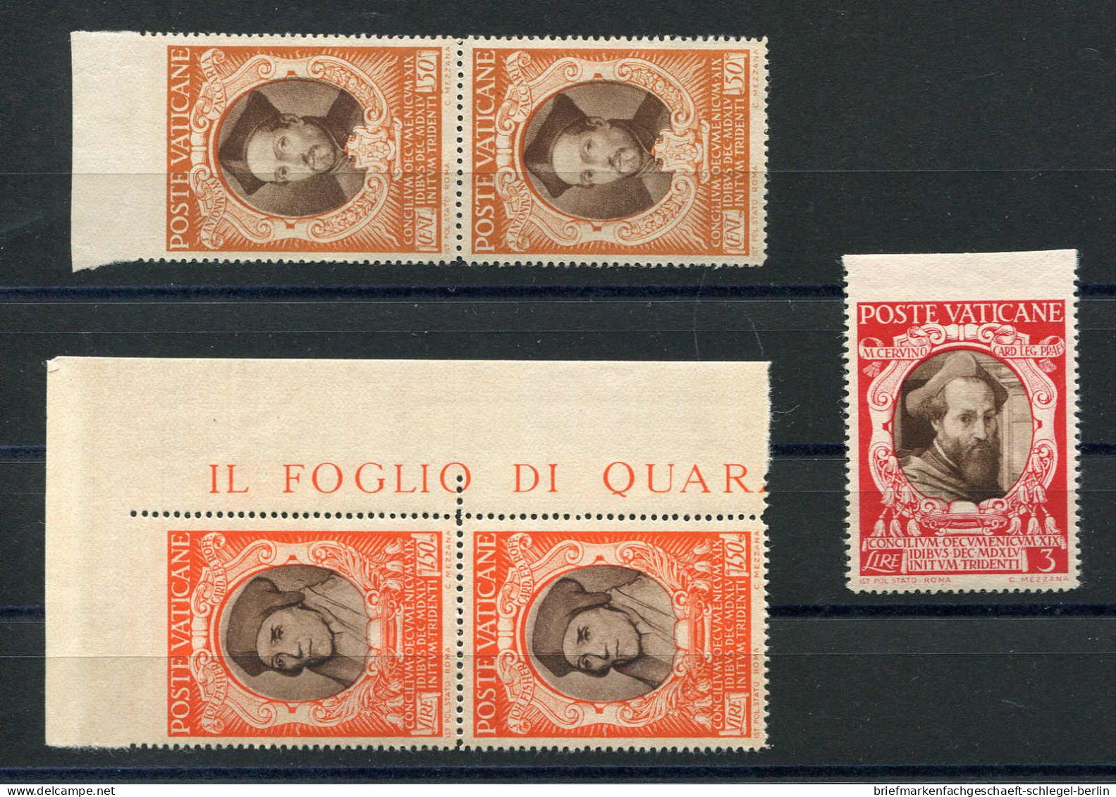 Vatikanstaat, 1946, 128,131,134-35 Var., Postfrisch, Ungebraucht - Other & Unclassified
