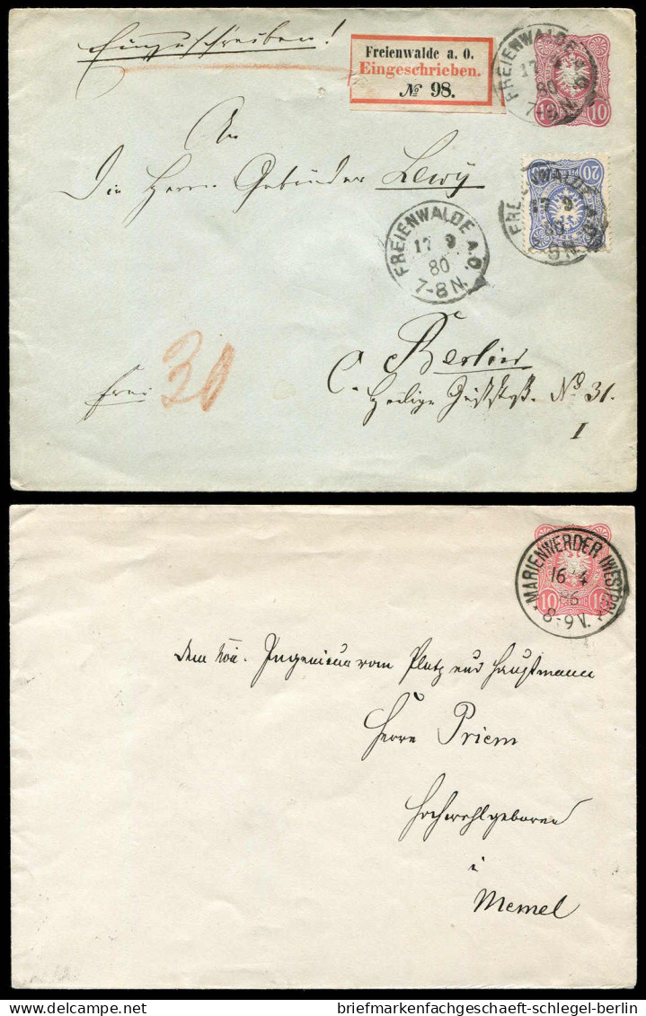 Deutsches Reich, 1880, U 12 B, Brief - Autres & Non Classés