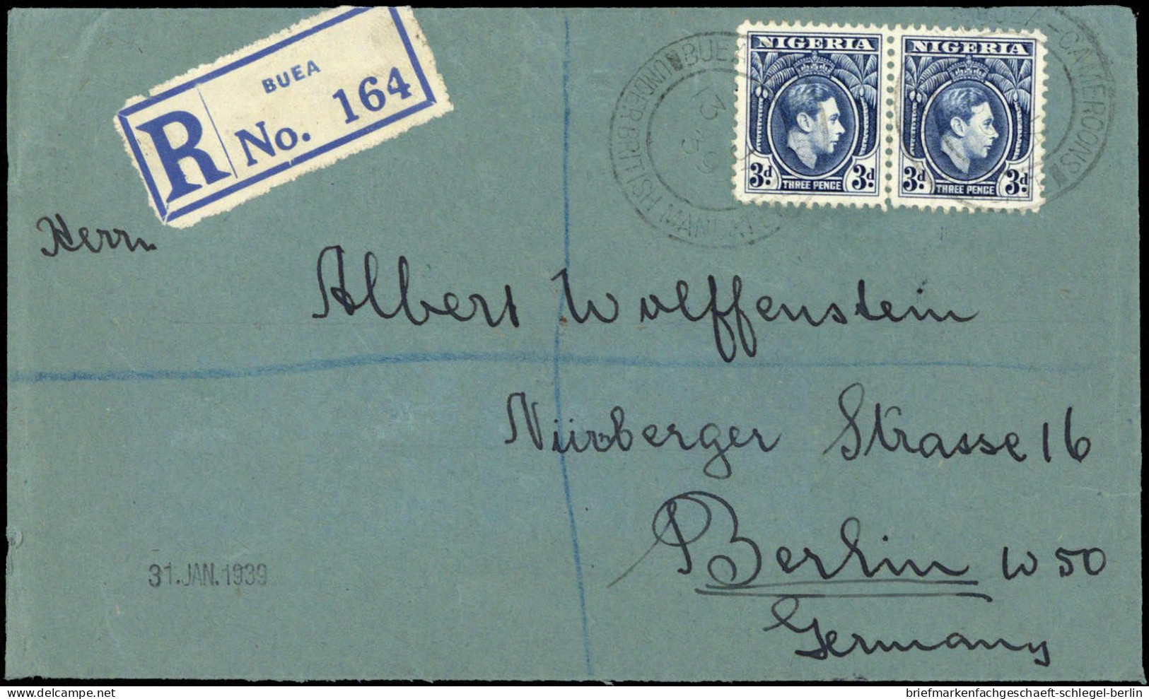 Kamerun, 1939, NIG 53, Brief - Camerún (1960-...)