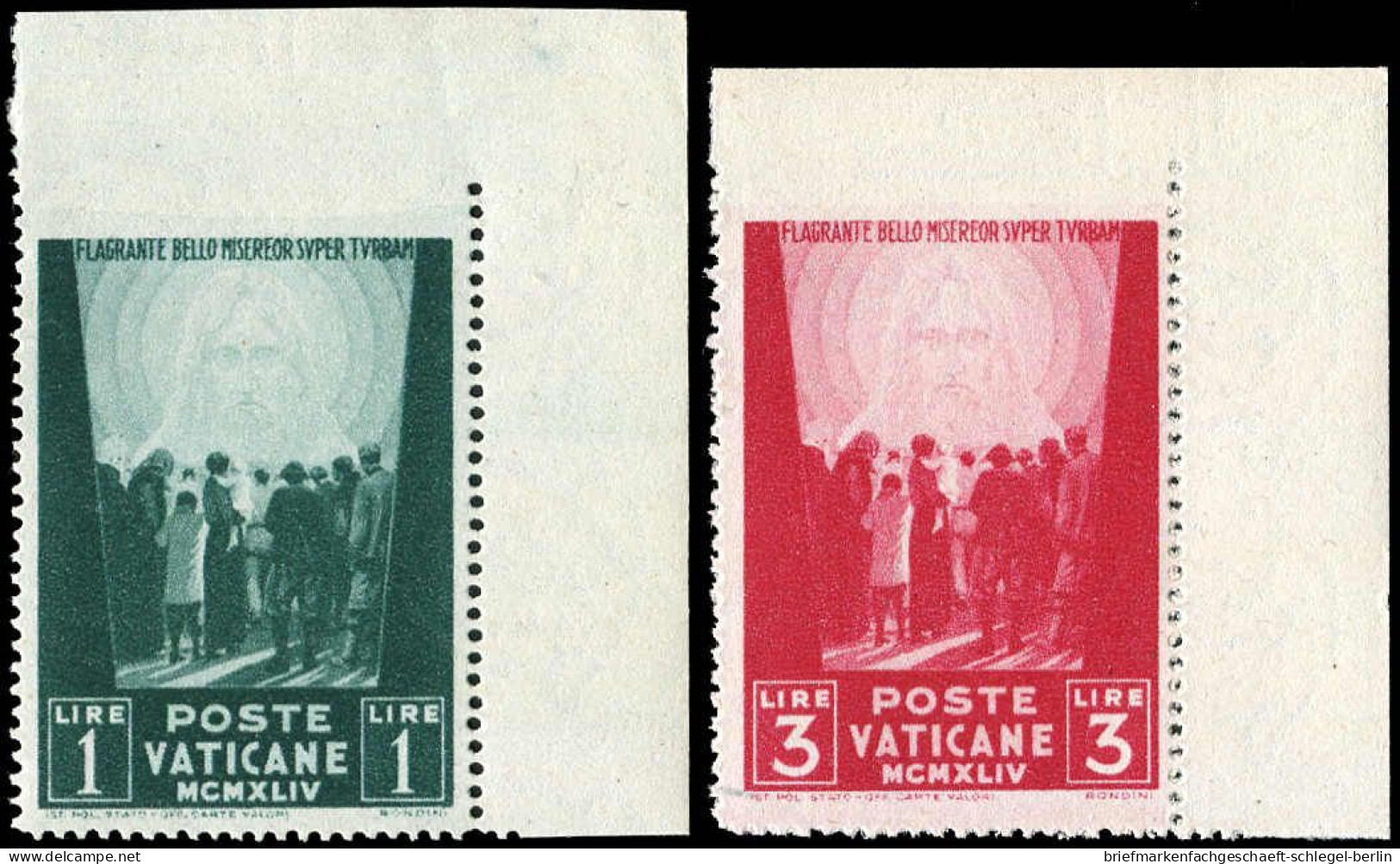 Vatikanstaat, 1945, 113, 114 Var., Postfrisch, Ungebraucht - Sonstige & Ohne Zuordnung