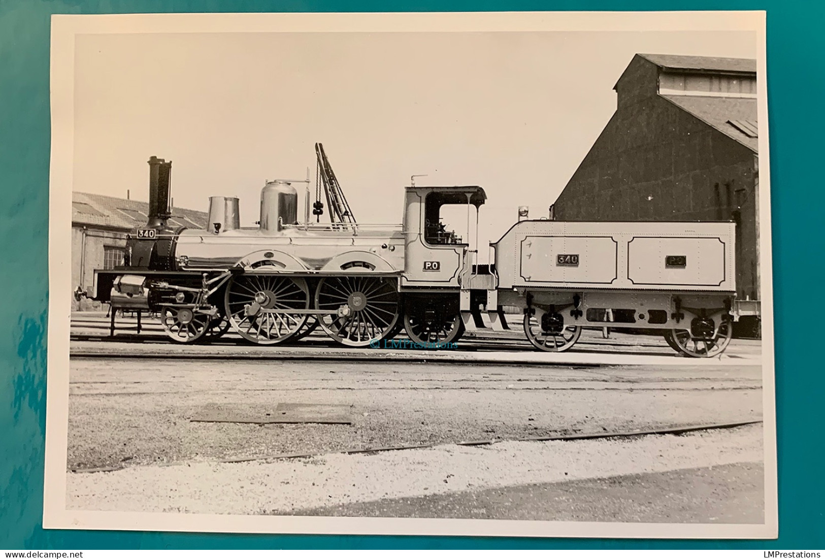 Grande Photo Locomotive PO 340 Rénovée Musée Mulhouse Thouars 79 Paris Orléans Centre Sud Ouest France Train Loco Vapeur - Treinen