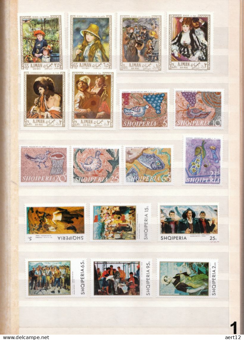 Paintings, Michel Catalog Value: 1771,2 EUR, Colection With Album - Verzamelingen (in Albums)