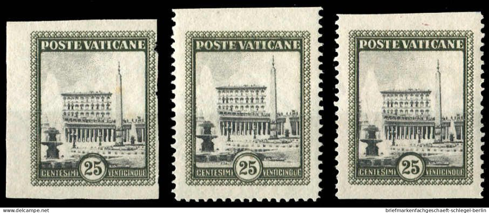 Vatikanstaat, 1933, 25 U, 25 Var., Postfrisch, Ungebraucht - Other & Unclassified