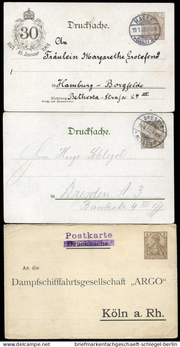 Deutsches Reich, 1900, PP 13 C3//=1, Brief - Autres & Non Classés