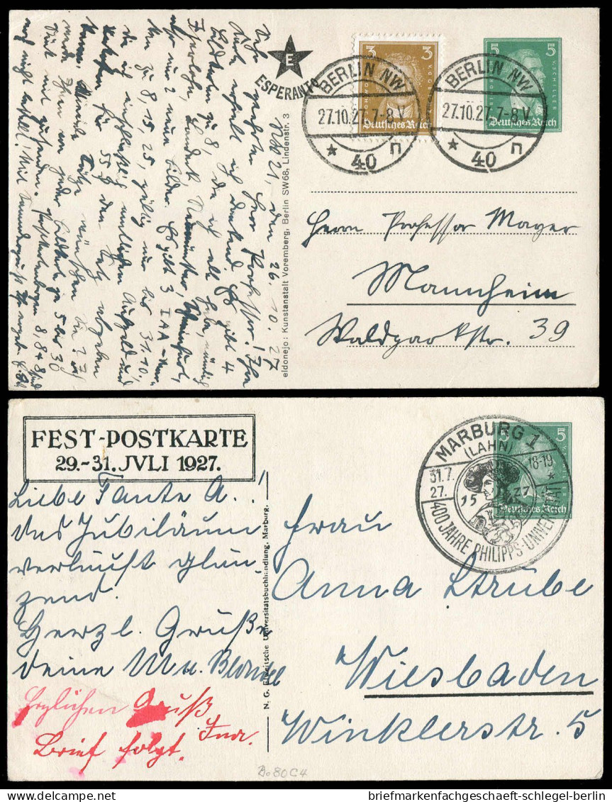 Deutsches Reich, 1927, PP 101 C4, C5/01, F2/01, Brief - Sonstige & Ohne Zuordnung