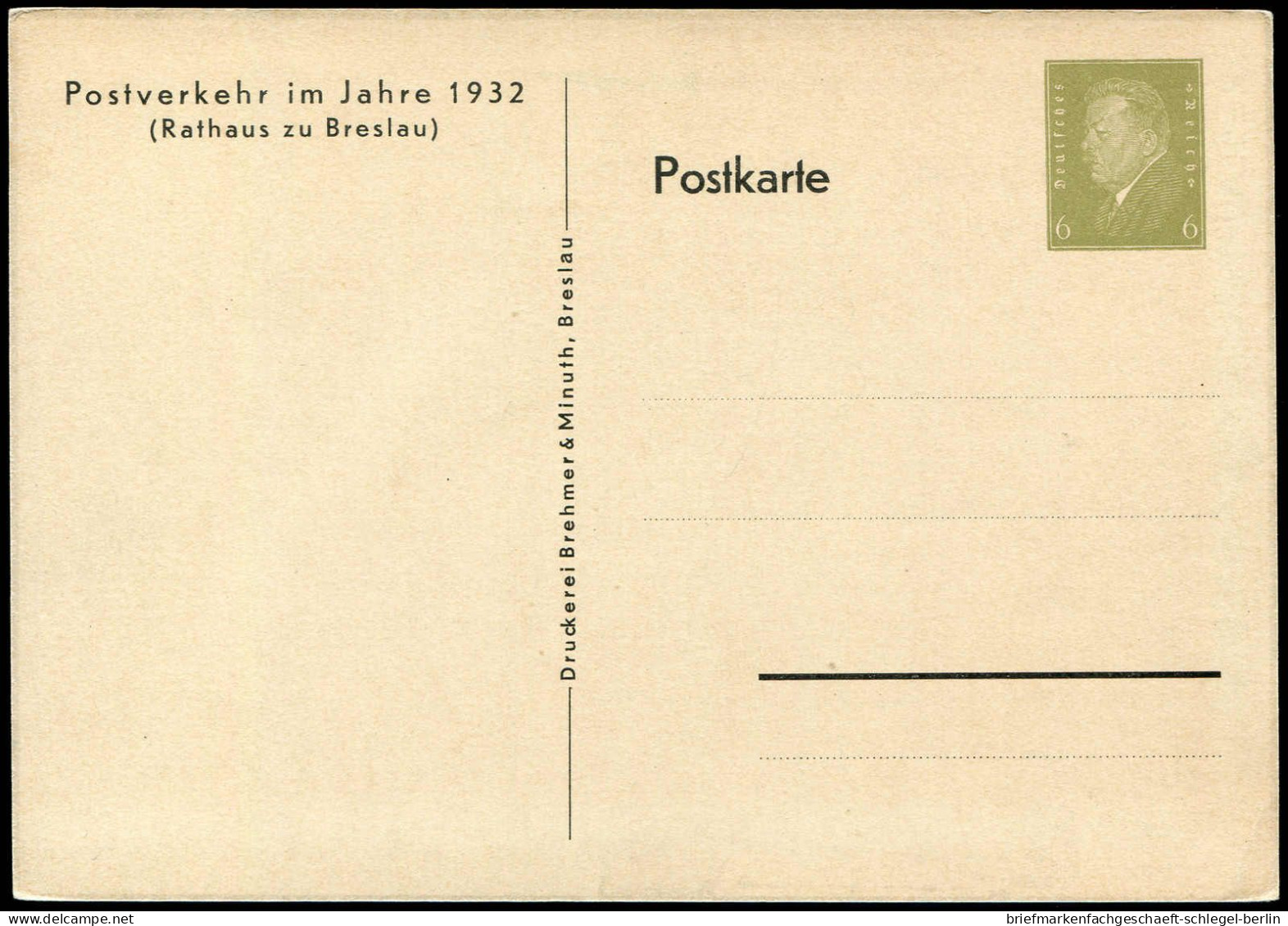 Deutsches Reich, 1933, PP 111C1/01+02, C6, Brief - Andere & Zonder Classificatie
