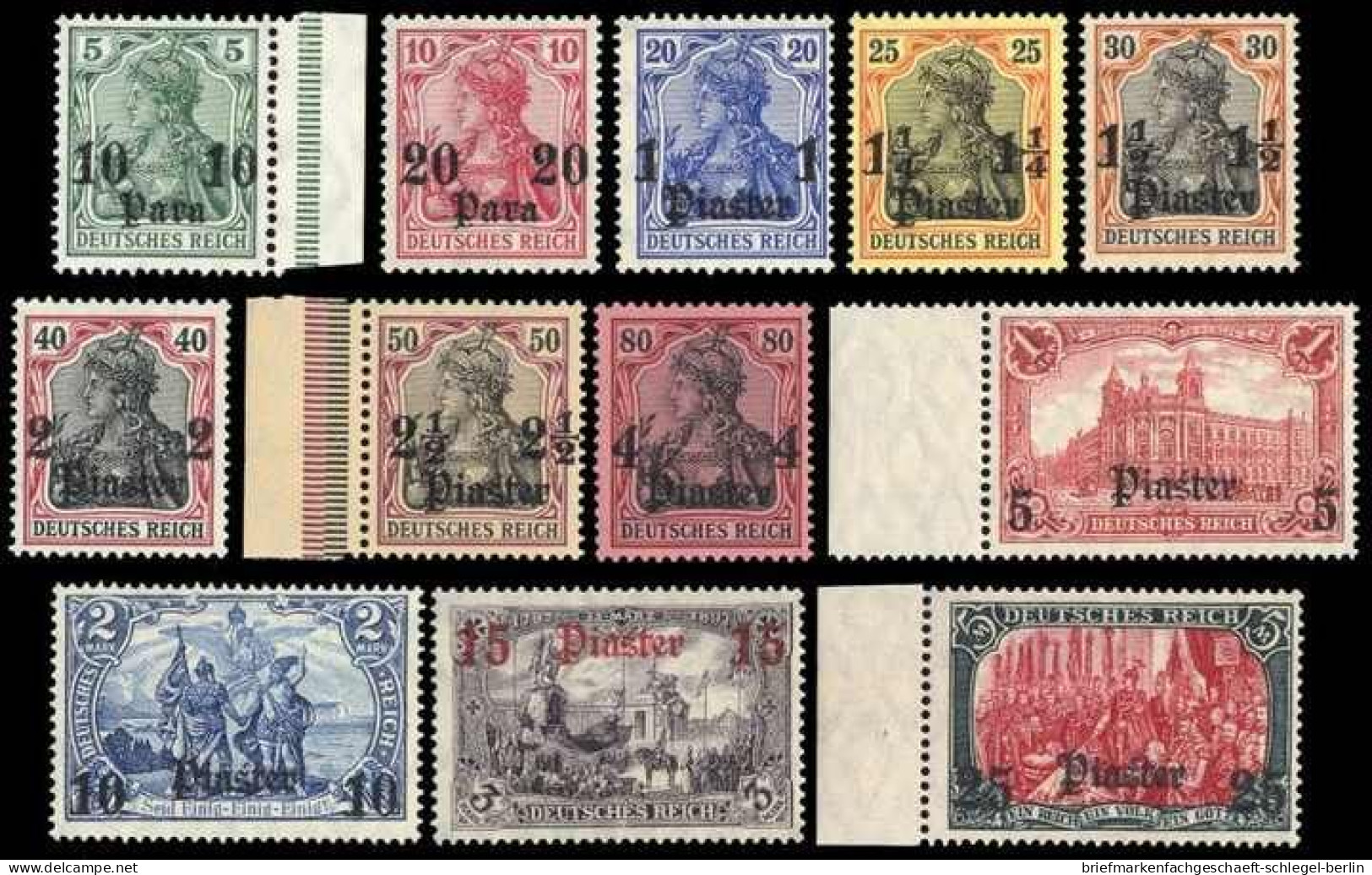 Deutsche Auslandspost Türkei, 1905, 36-47, Postfrisch, Ungebraucht - Deutsche Post In Marokko