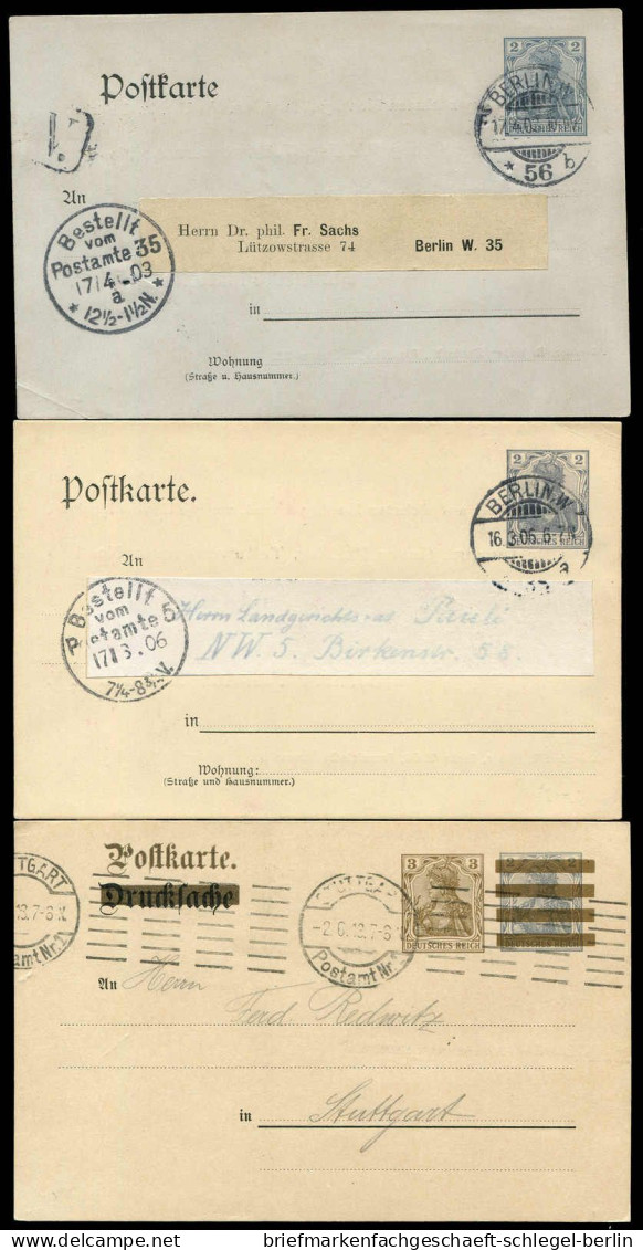 Deutsches Reich, 1903, PP 22 B3/B4, Brief - Sonstige & Ohne Zuordnung