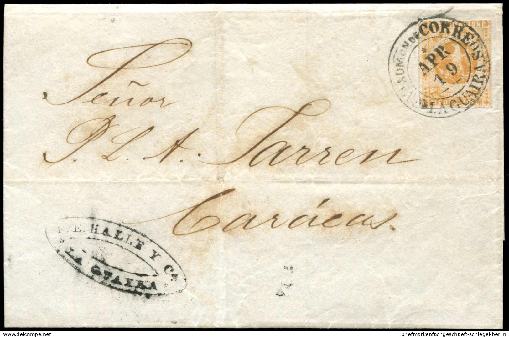 Venezuela, 1863, 9, Brief - Venezuela