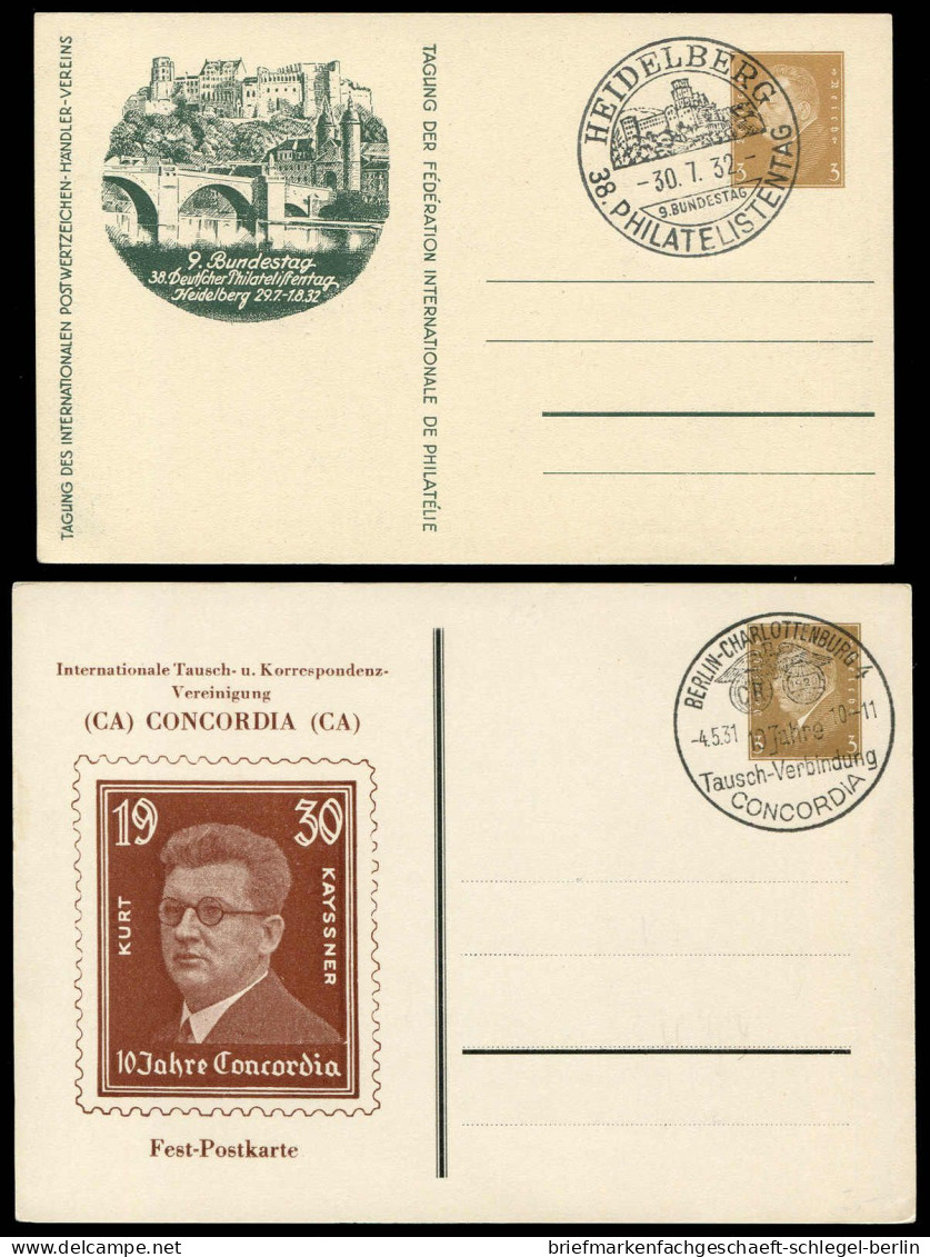 Deutsches Reich, 1931, PP 106 C1/06, C13/05, Brief - Sonstige & Ohne Zuordnung
