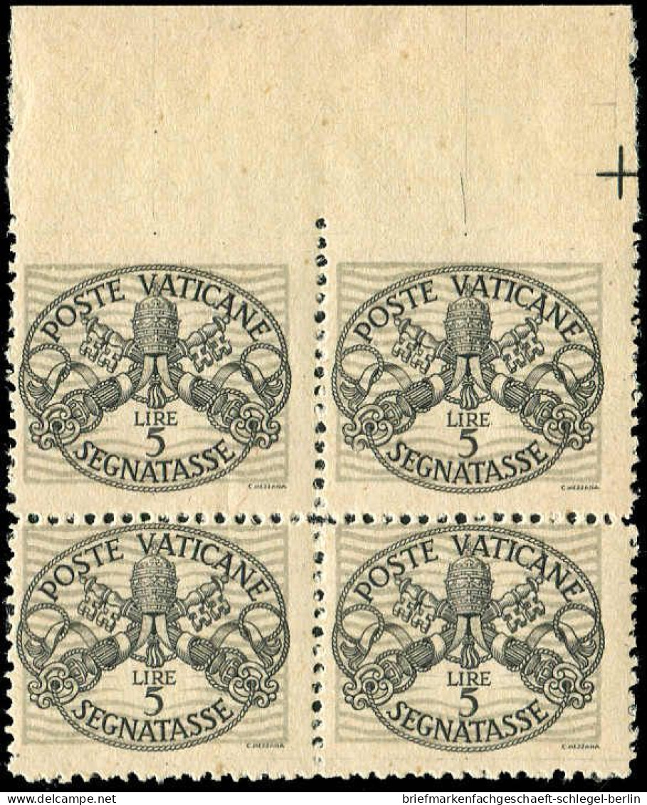 Vatikanstaat, 1945, P 12 Var., Postfrisch, Viererblock - Autres & Non Classés