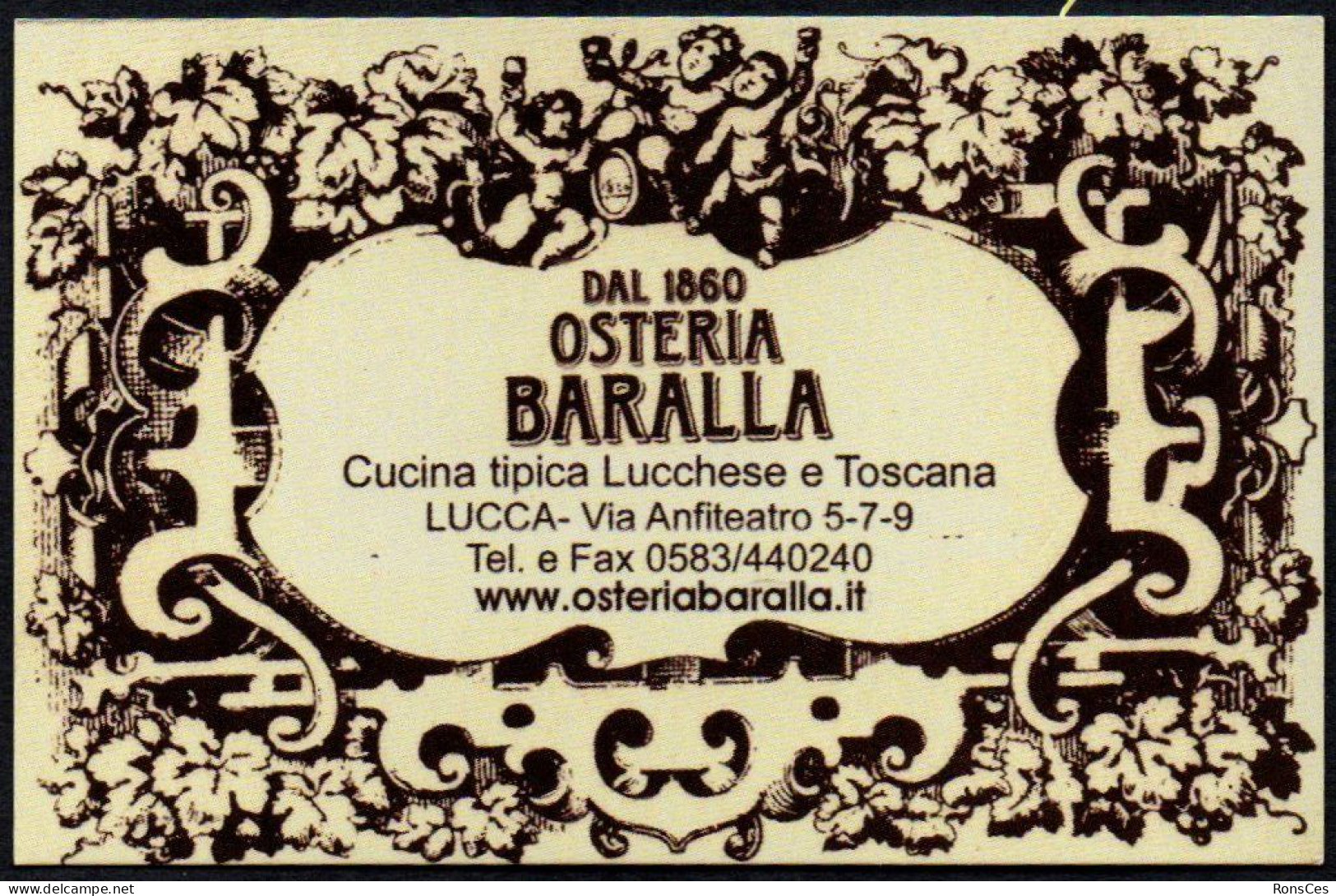 ITALIA 2008 - CALENDARIO TASCABILE - DAL 1860 OSTERIA BARALLA - LUCCA - I - Small : 2001-...