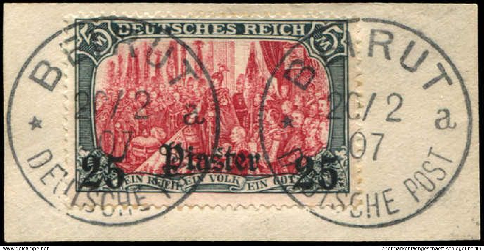 Deutsche Auslandspost Türkei, 1905, 24-35, Gestempelt, Briefstück - Marokko (kantoren)