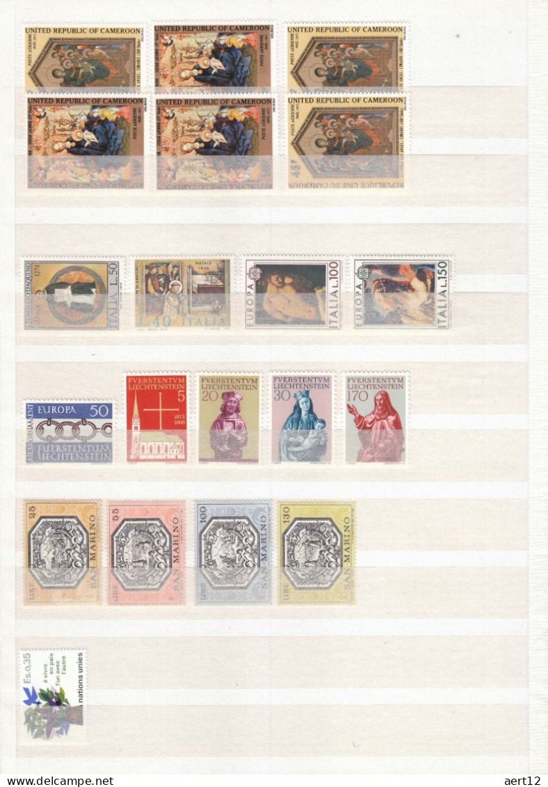 Canada; USA; Cameroon; Italy; San Marino, Michel catalog value: 481,3 EUR, Colection with Album