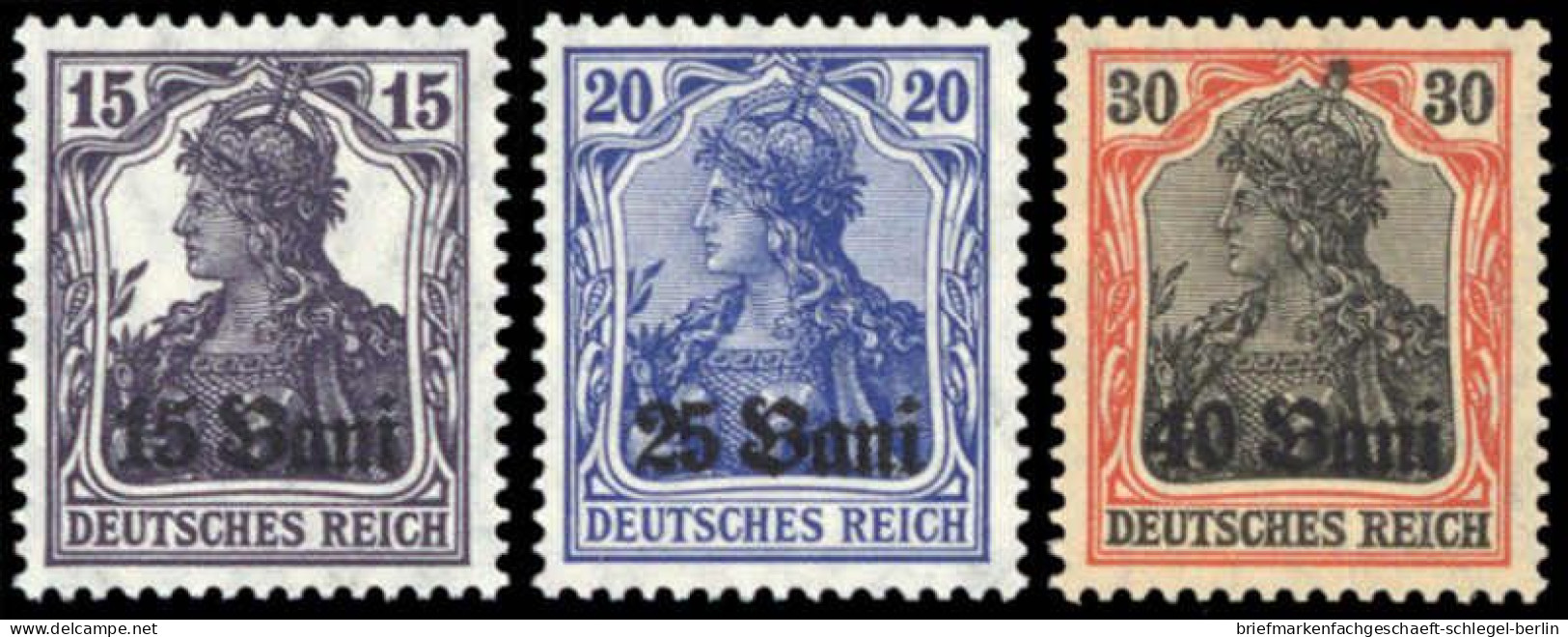 Deutsche Besetz.I.WK Rumänien, 1917, 1-3 F, Postfrisch - Occupation 1914-18