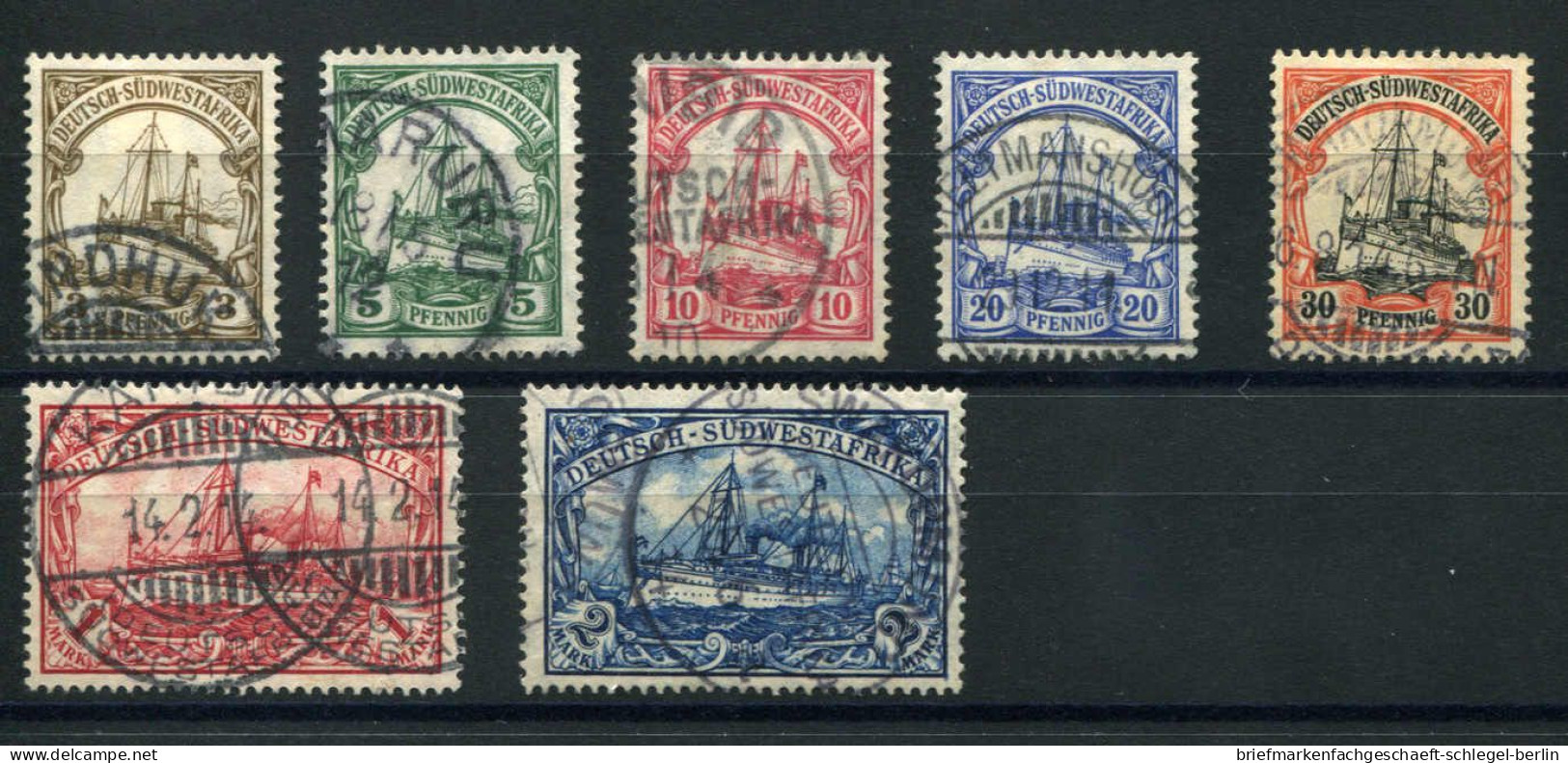 Deutsche Kolonien Südwestafrika, 1901, 24-32, Gestempelt - German South West Africa