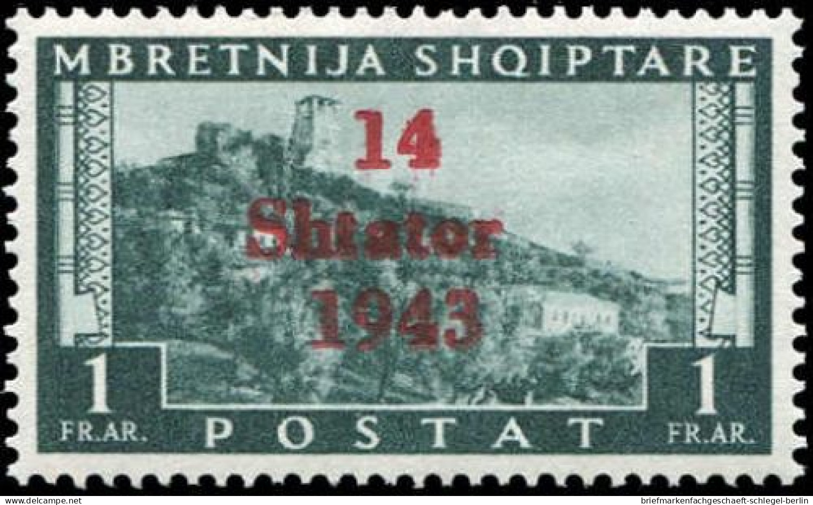 Deutsche Besetz.II.WK Albanien, 1943, 11, Postfrisch - Bezetting 1938-45