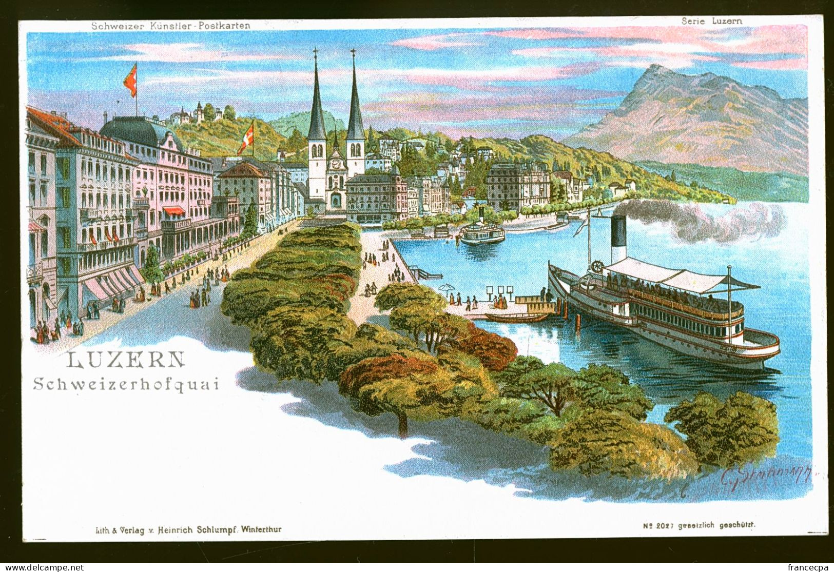 14760 - SUISSE - LUZERN - Schweizerhofquai  - DOS NON DIVISE - Luzern