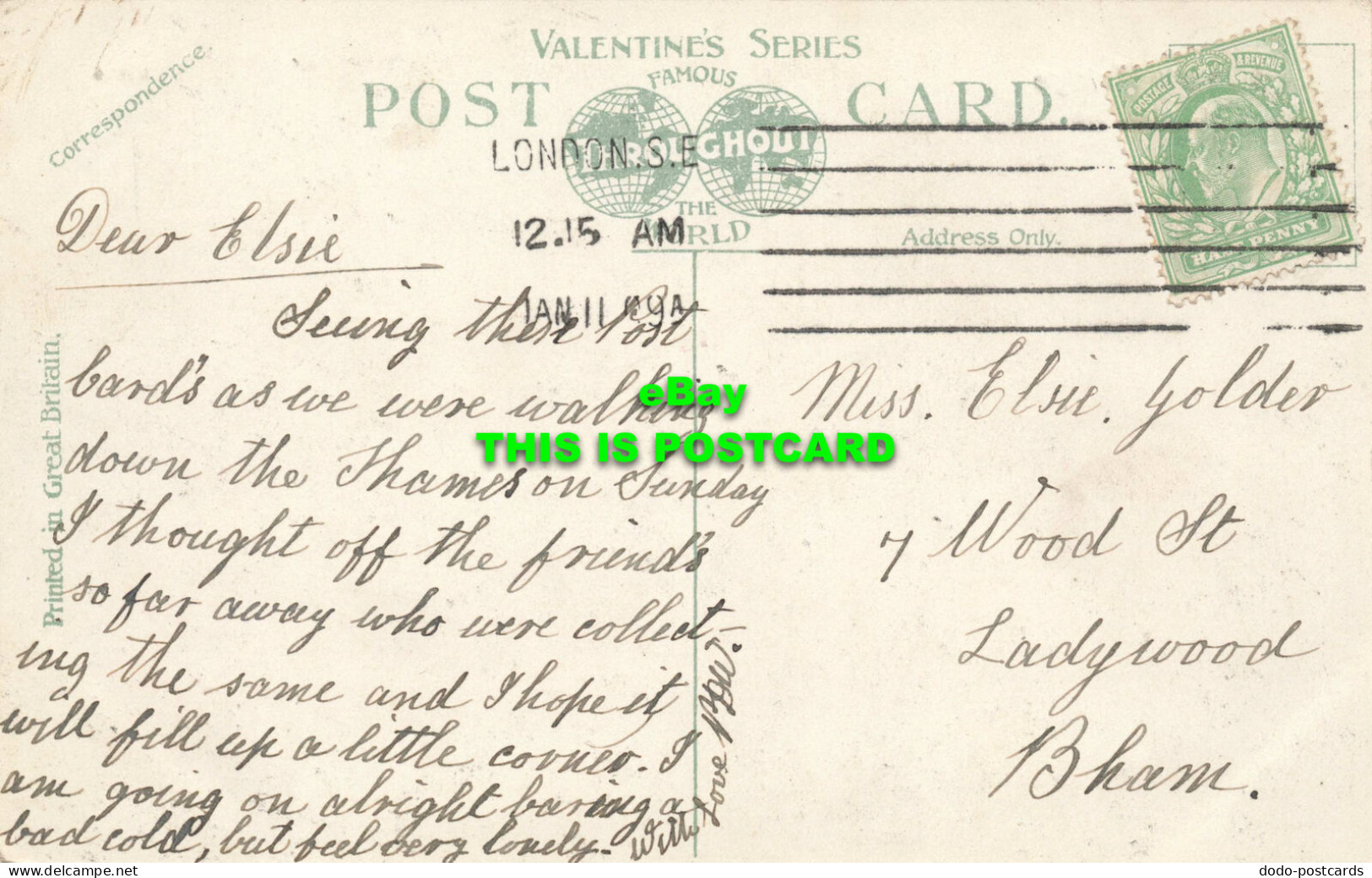 R605546 London Bridge. 44866. Valentines Series. 1909 - Autres & Non Classés
