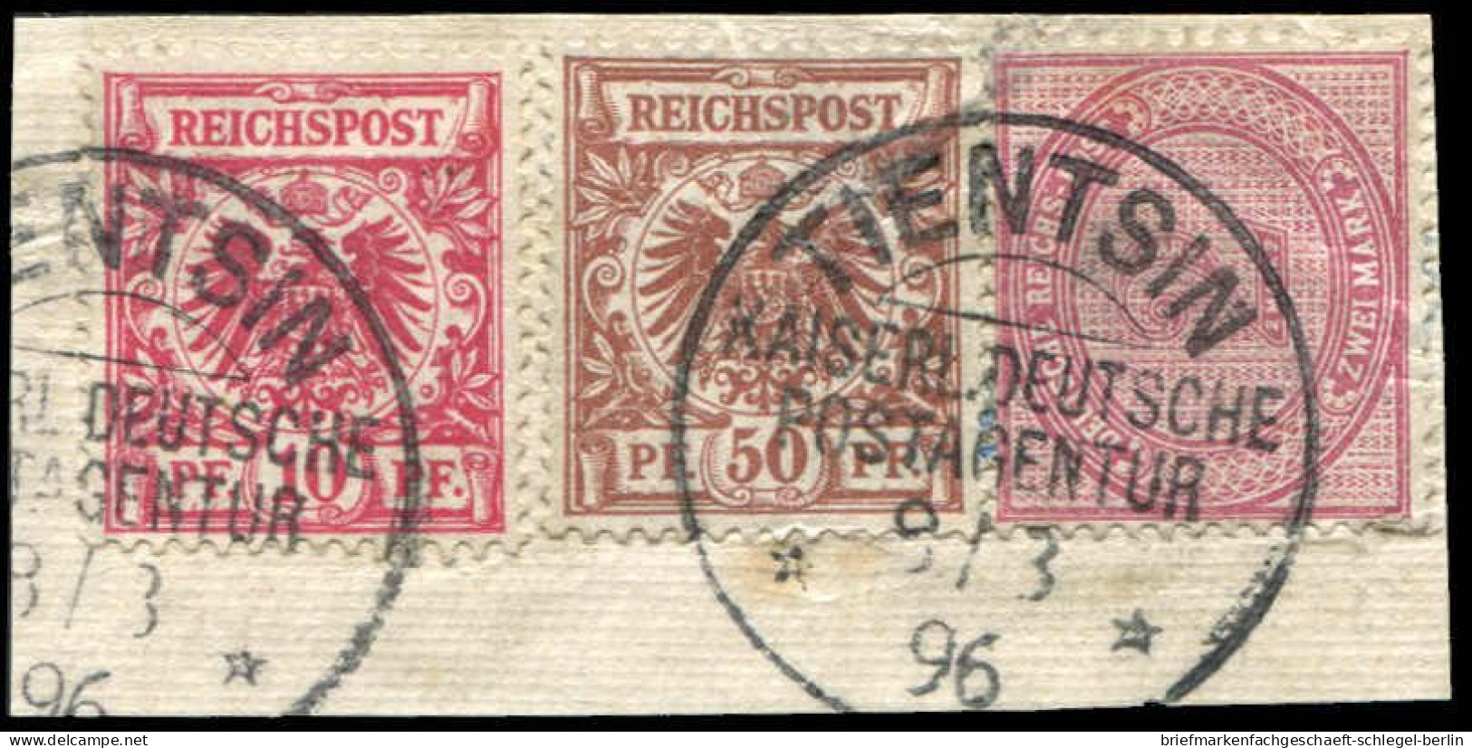 Deutsche Auslandspost China, Vorläufer, 1896, V 37e, V47 D, V50 ... - Otros & Sin Clasificación