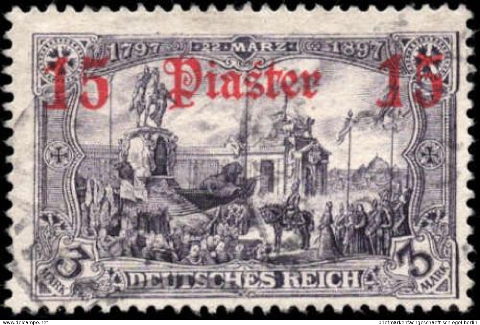 Deutsche Auslandspost Türkei, 1905, 34 B, Gestempelt - Deutsche Post In Marokko