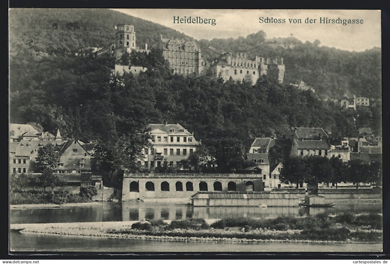 AK Heidelberg, Schloss Von Der Hirschgasse  - Heidelberg