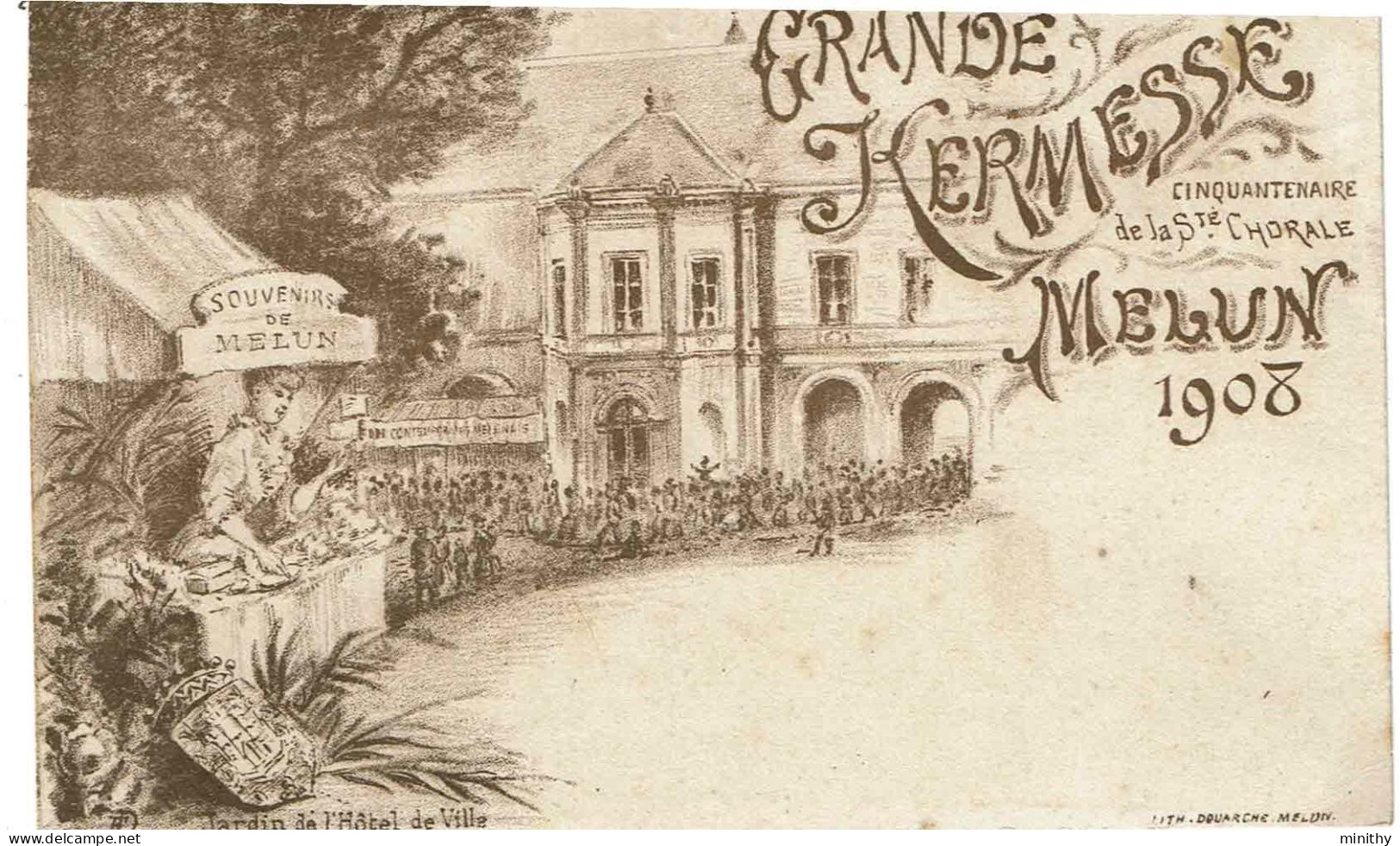 MELUN  -  Grande Kermesse Cinquantenaire De La Sainte-Chorale En 1908 - Melun