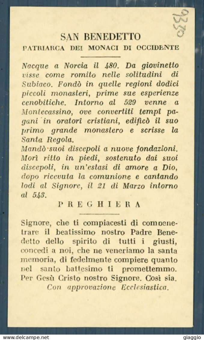 °°° Santino N. 9330 - San Benedetto °°° - Religion & Esotérisme
