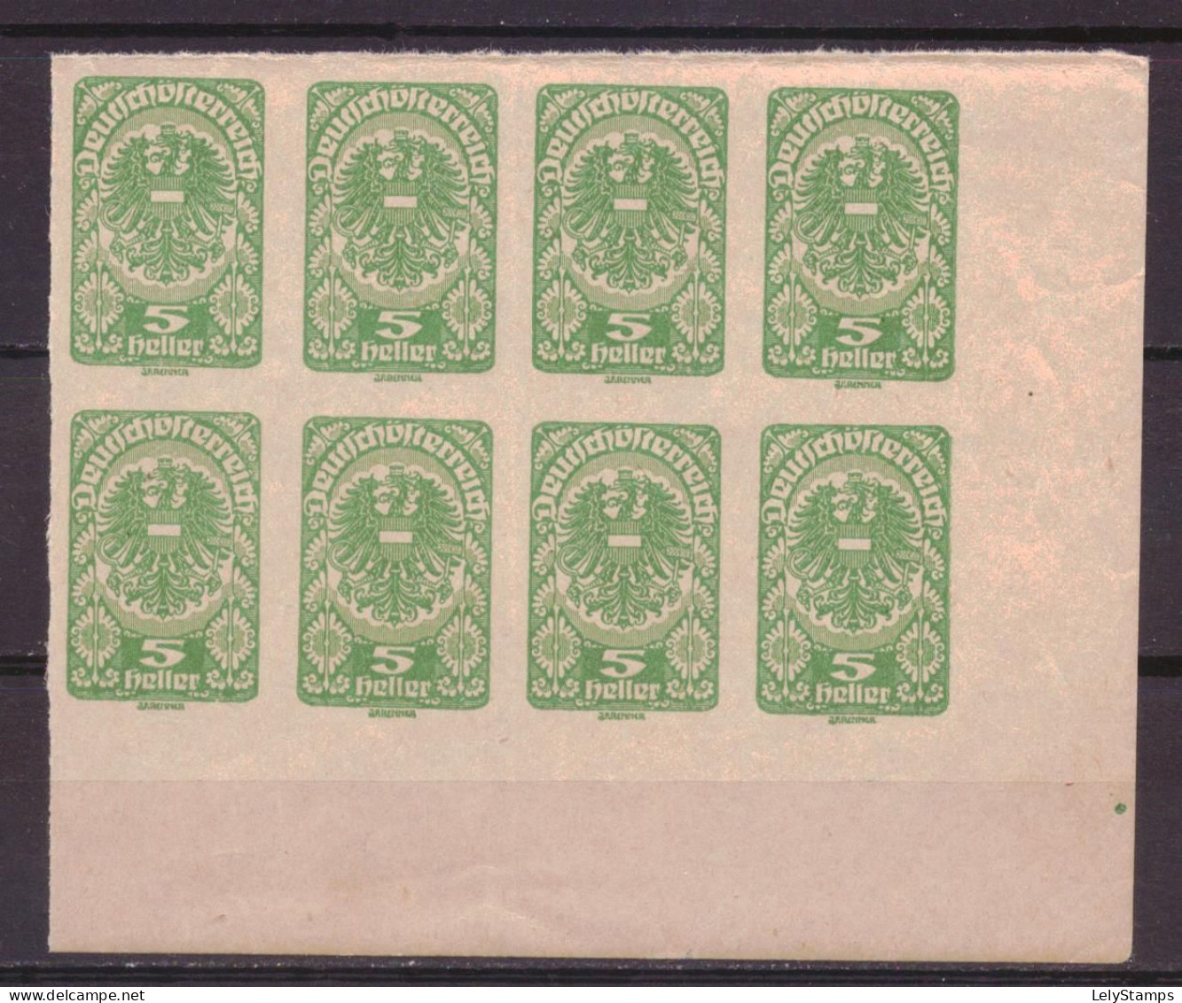 Oostenrijk /  Österreich / Austria 275 Block Of 8 MNH ** Posthorn (1919) - Ongebruikt