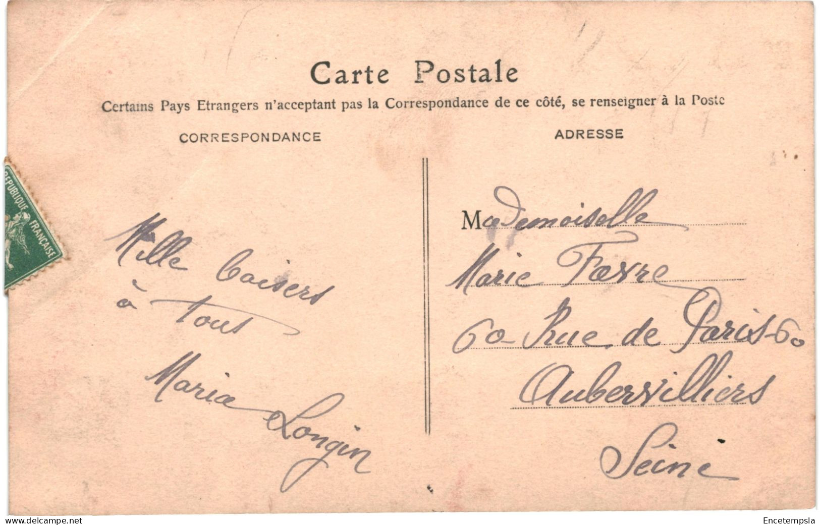 CPA Carte Postale France Correspondance D'Amour   VM80350ok - Timbres (représentations)