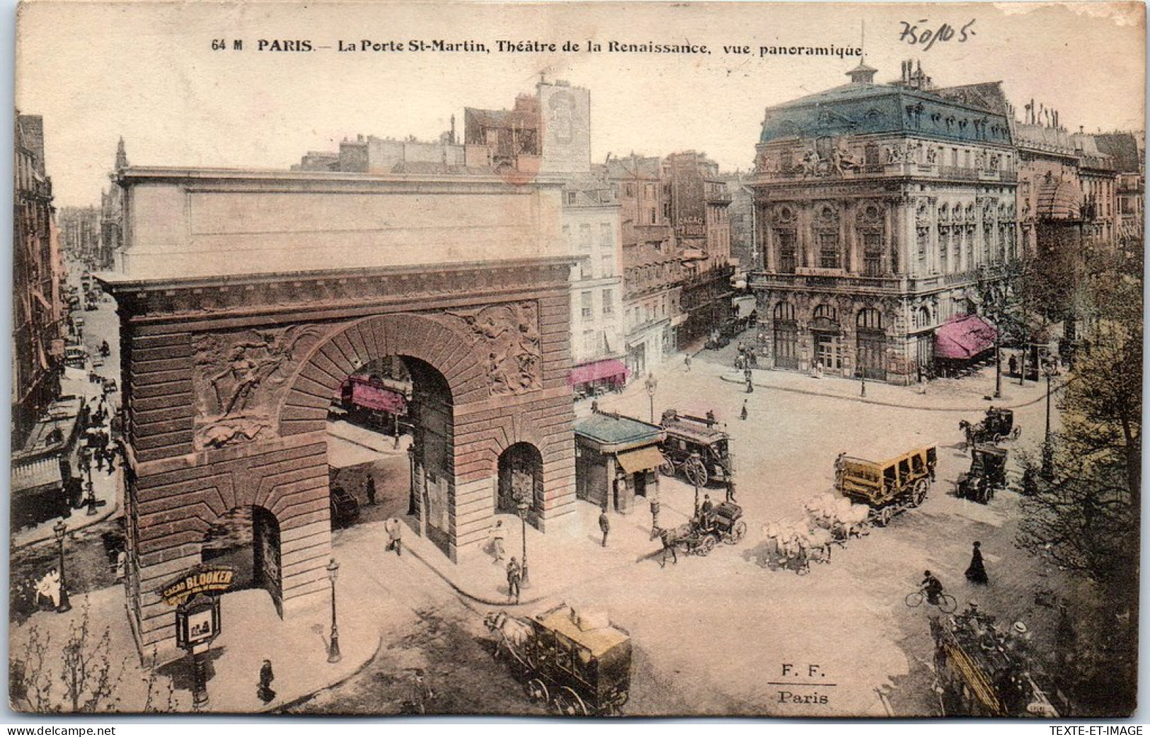 75010 PARIS - Vue Panoramique Sur La Porte Saint Martin. - Arrondissement: 10
