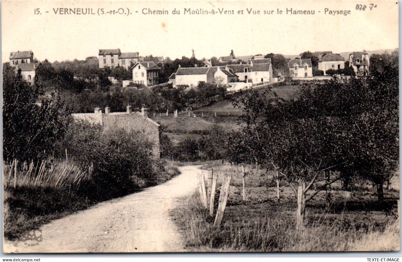 78 VERNEUIL - Chemin Du Moulin A Vent. - Verneuil Sur Seine